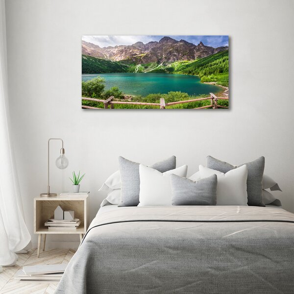 Moderní skleněný obraz z fotografie Mořské oko Tatry osh-91165160