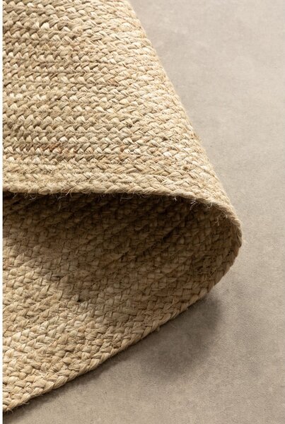 Slonovinový oboustranný jutový kulatý koberec ø 140 cm Braided – Hanse Home