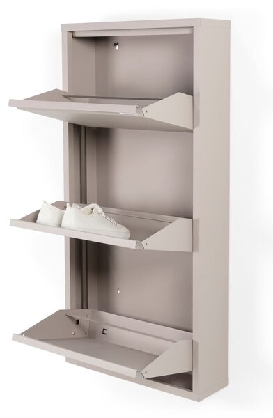 Taupe kovový výklopný botník 50x103x15 cm Billy – Spinder Design