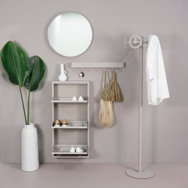 Taupe kovový výklopný botník 50x103x15 cm Billy – Spinder Design