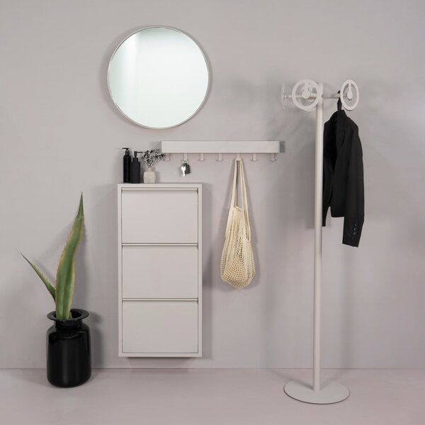Taupe kovový výklopný botník 50x103x15 cm Billy – Spinder Design