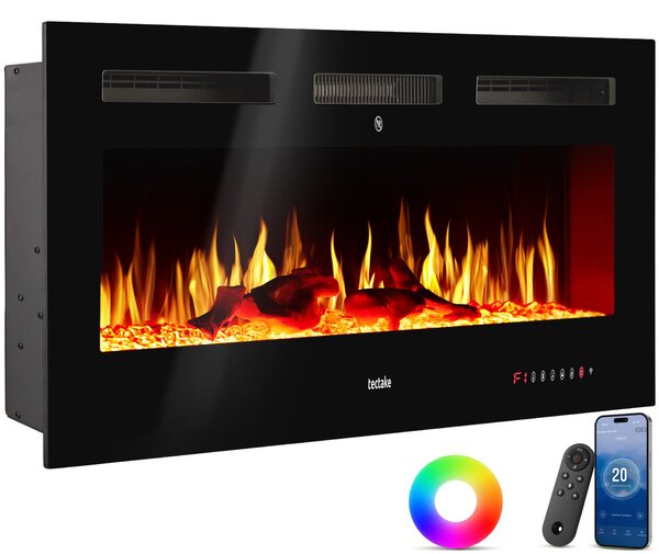 Tectake Elektrický nástěnný krb - 12.00 x 127.00 x 43.00 cm