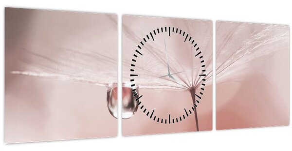 Obraz - Kapka rosy (s hodinami) (90x30 cm)