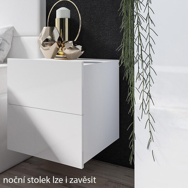 Ložnice Calabrini b | sestava B | 4 díly | bílá lesk