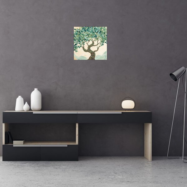 Obraz - Elegantní mozaika se stromem (30x30 cm)