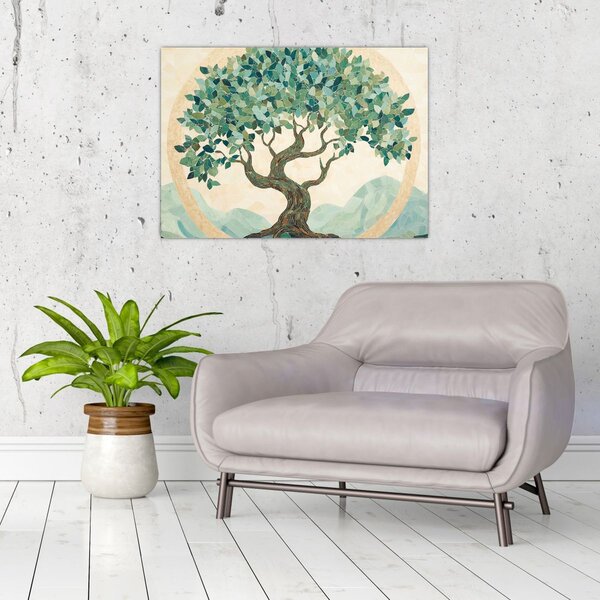 Obraz - Elegantní mozaika se stromem (70x50 cm)