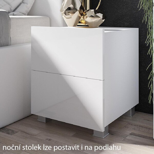 Ložnice Calabrini b | sestava B | 4 díly | bílá lesk