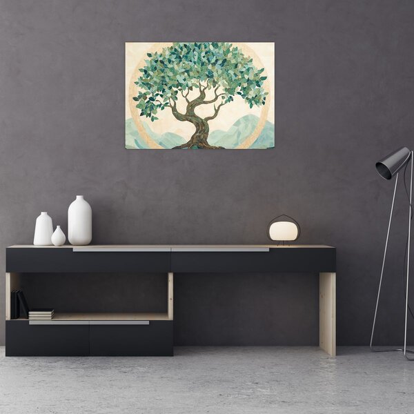 Obraz - Elegantní mozaika se stromem (70x50 cm)