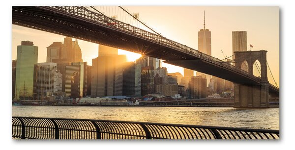 Foto obraz sklo tvrzené Brooklynský most osh-91387944