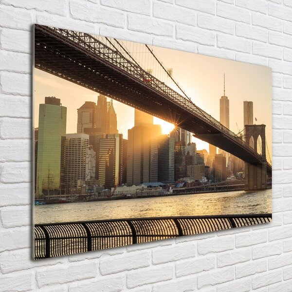 Foto obraz sklo tvrzené Brooklynský most osh-91387944
