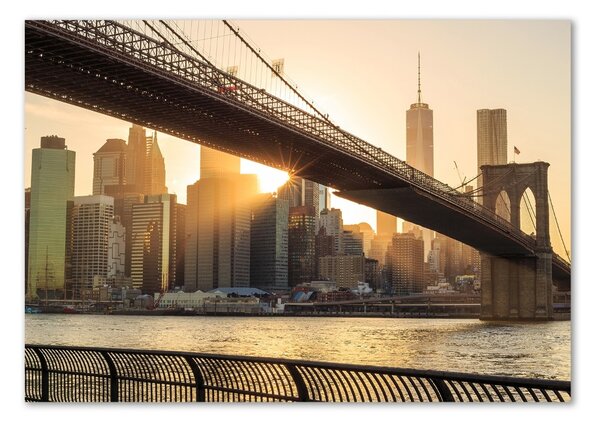 Foto obraz sklo tvrzené Brooklynský most osh-91387944