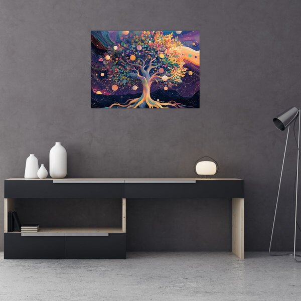 Obraz - Fialový strom plný energie (70x50 cm)