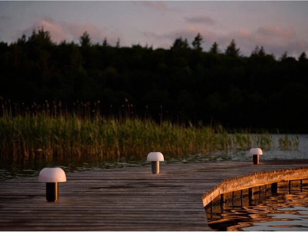 Oranžová hliníková LED stmívatelná stolní lampa (výška 22 cm) Harvest – Zone