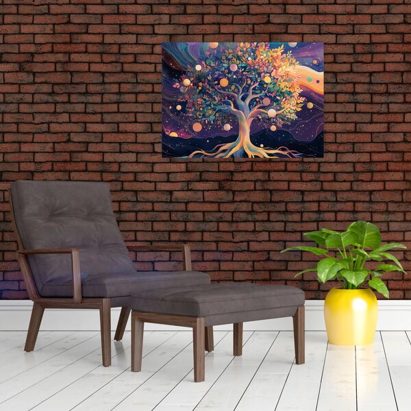 Obraz - Fialový strom plný energie (70x50 cm)