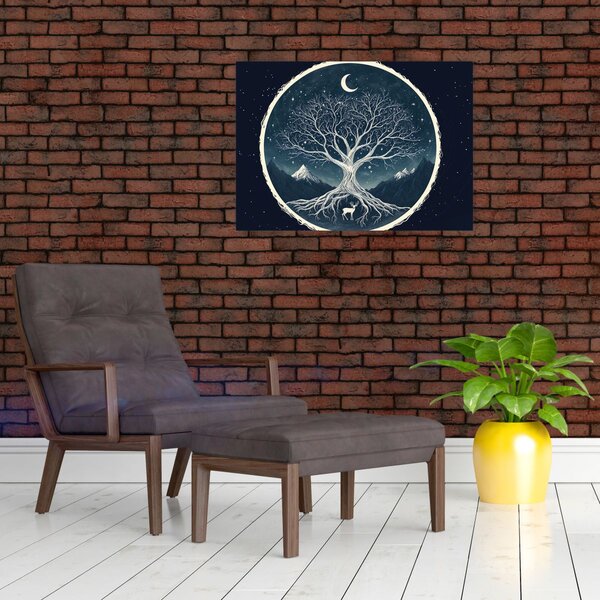 Obraz - Magický strom s jelenem II. (70x50 cm)