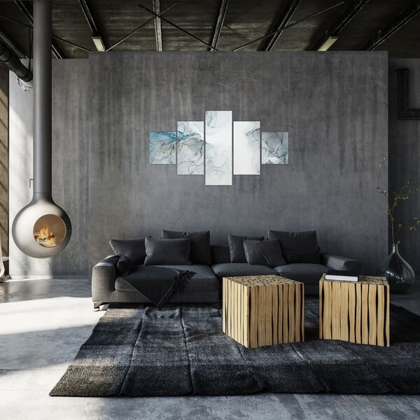 Obraz - Modrý mramor (125x70 cm)