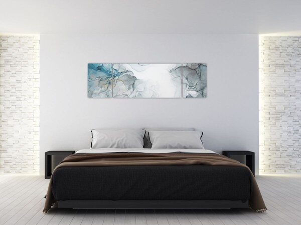 Obraz - Modrý mramor (170x50 cm)
