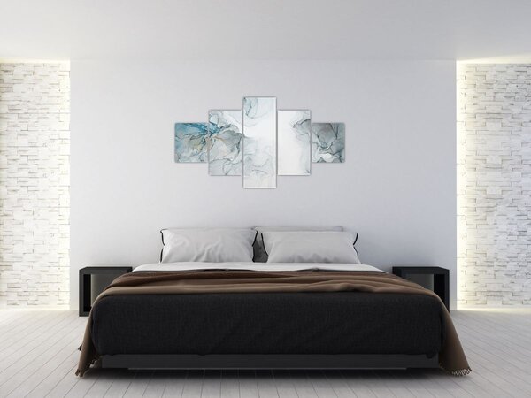 Obraz - Modrý mramor (125x70 cm)
