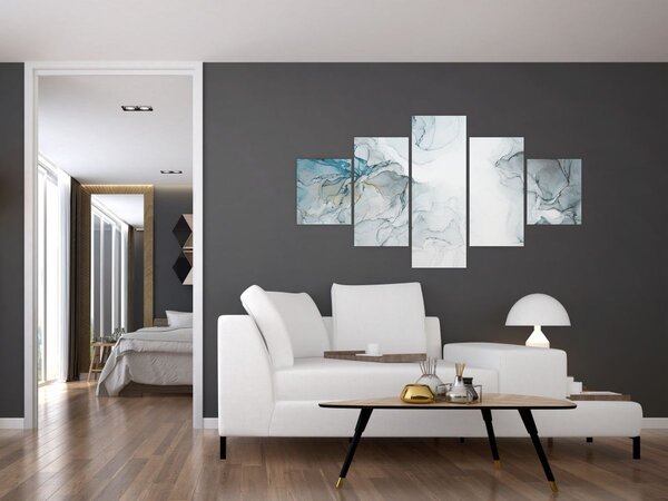 Obraz - Modrý mramor (125x70 cm)