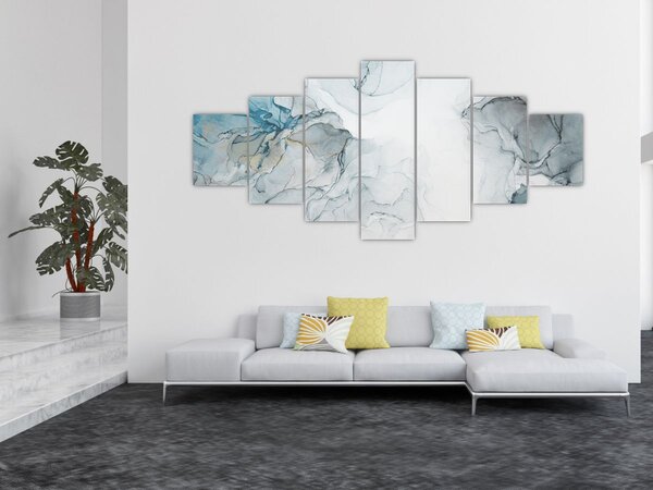 Obraz - Modrý mramor (210x100 cm)