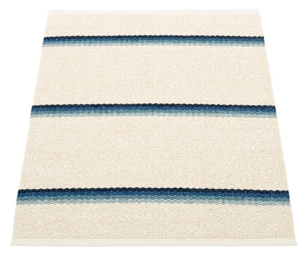 Modro-krémový vnitřní a venkovní koberec 70x90 cm Olle Blue Vanilla – Pappelina