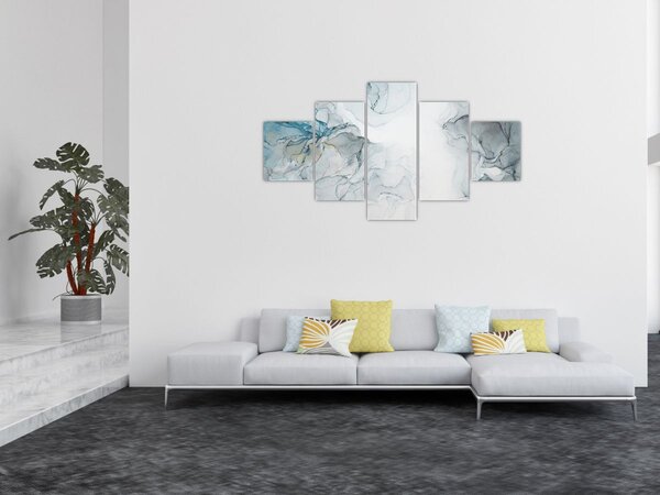 Obraz - Modrý mramor (125x70 cm)