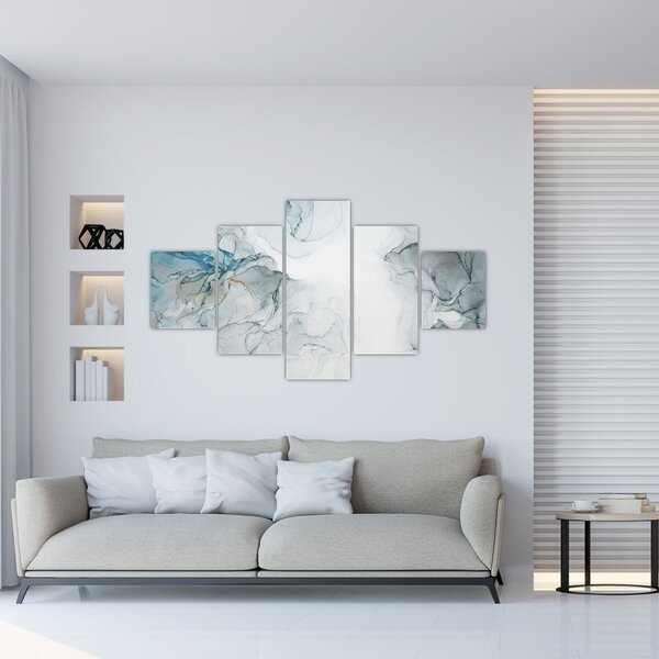 Obraz - Modrý mramor (125x70 cm)