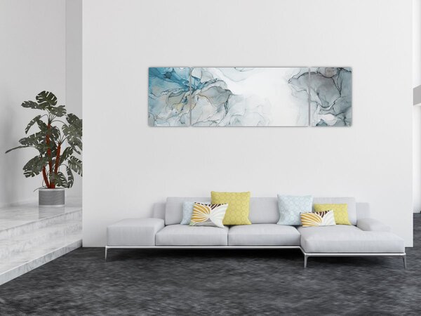 Obraz - Modrý mramor (170x50 cm)