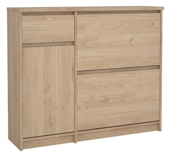 Výklopný botník v dekoru dubu v přírodní barvě 109x93x32 cm Naia – Tvilum