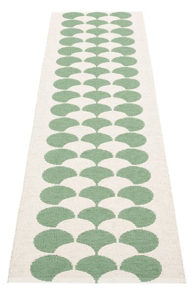 Zeleno-krémový vnitřní a venkovní běhoun 70x250 cm Poppy Oregano – Pappelina