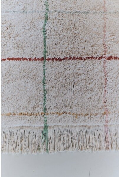 Krémový pratelný ručně tkaný bavlněný koberec 90x130 cm Color Lines – Lorena Canals