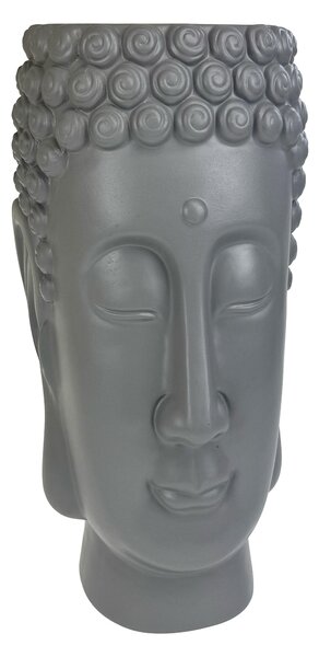 Váza keramická šedá - budha v. 30 cm