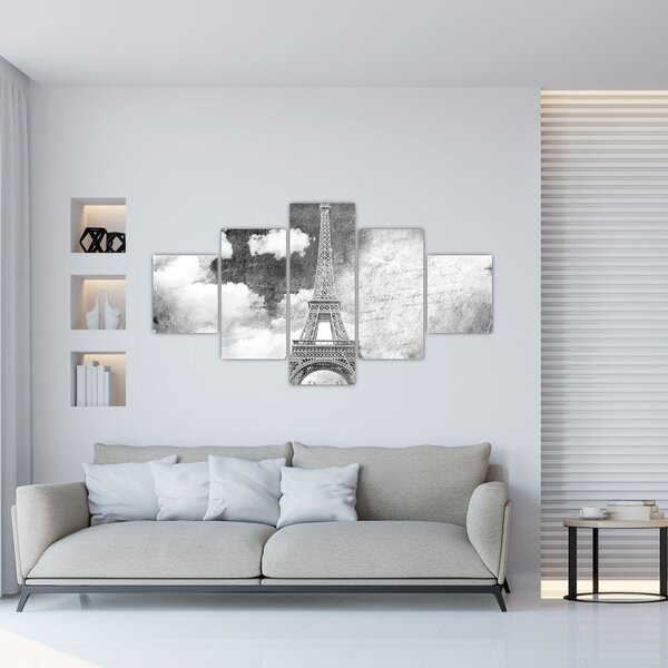 Obraz - Vintage pohlednice města N⁰3 (125x70 cm)