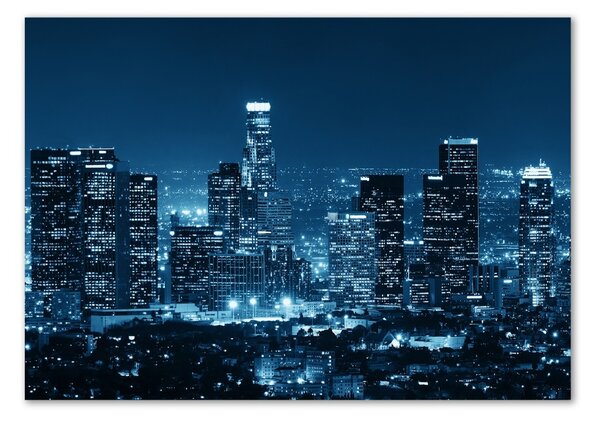Foto obraz sklo tvrzené Los Angeles noc osh-91736536