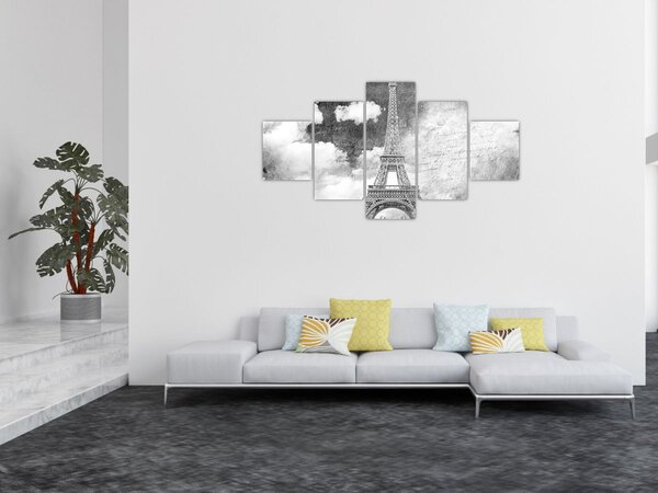Obraz - Vintage pohlednice města N⁰3 (125x70 cm)