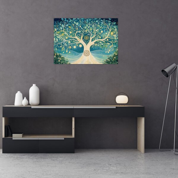 Obraz - Magický strom se spirálami (70x50 cm)