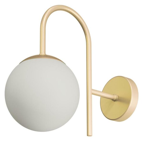 OSMONT ANC40003 ANCHA 1 nástěnné skleněné svítidlo Golden Beach / bílá IP40 25W E27