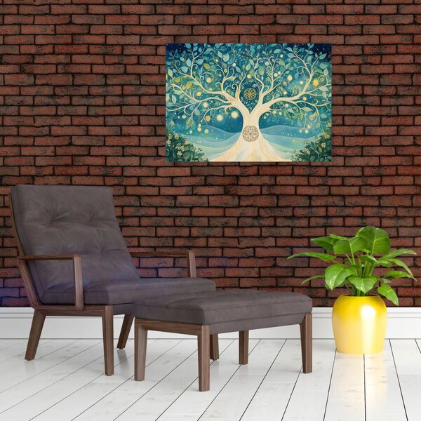 Obraz - Magický strom se spirálami (70x50 cm)