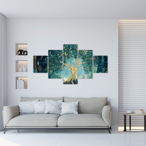 Obraz - Strom života ve vesmíru (125x70 cm)