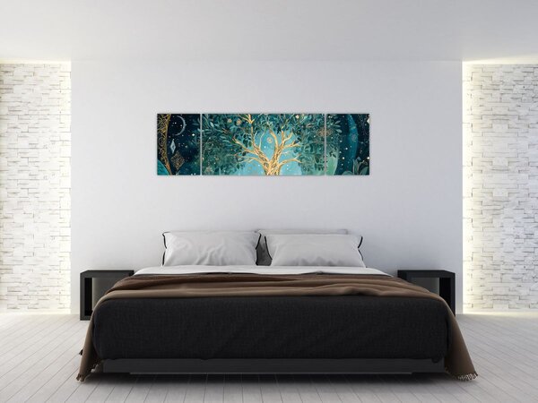Obraz - Strom života ve vesmíru (170x50 cm)