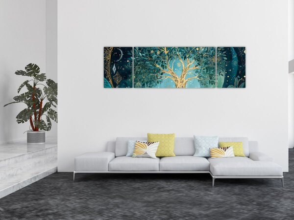Obraz - Strom života ve vesmíru (170x50 cm)