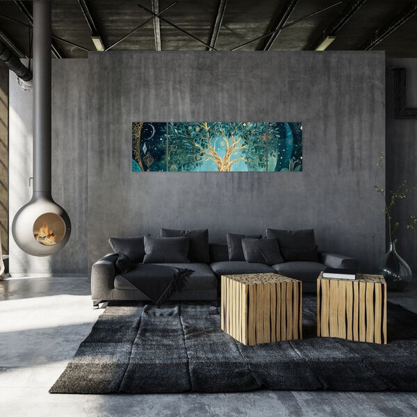 Obraz - Strom života ve vesmíru (170x50 cm)