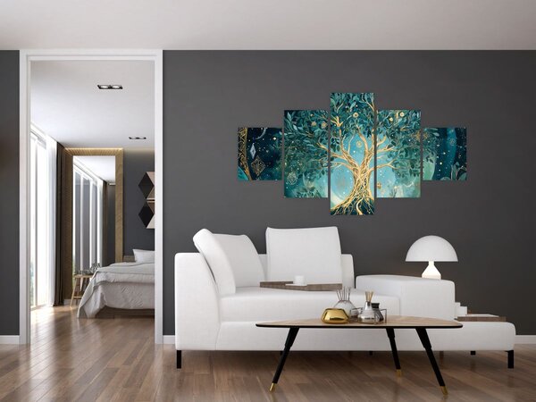 Obraz - Strom života ve vesmíru (125x70 cm)