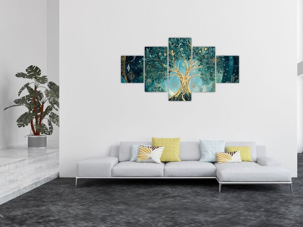 Obraz - Strom života ve vesmíru (125x70 cm)
