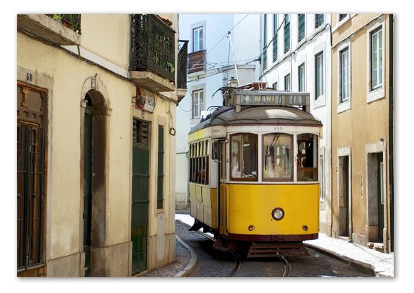 Foto obraz sklo tvrzené Tramvaj Lisabone osh-91921611