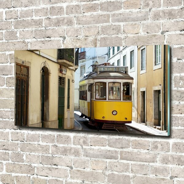 Foto obraz sklo tvrzené Tramvaj Lisabone osh-91921611