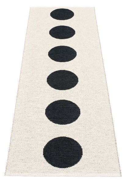 Černo-bílý vnitřní a venkovní běhoun 70x225 cm Vera Black – Pappelina