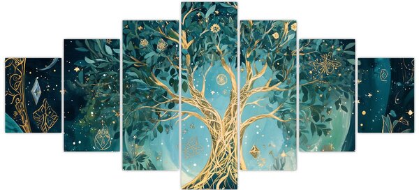 Obraz - Strom života ve vesmíru (210x100 cm)