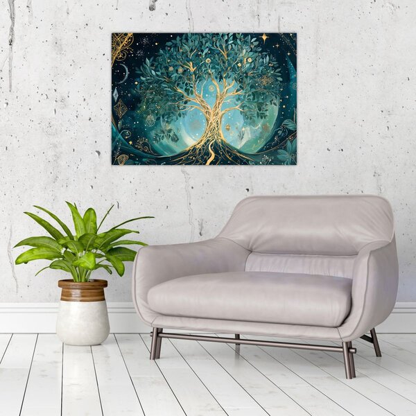 Obraz - Strom života ve vesmíru (70x50 cm)