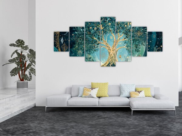 Obraz - Strom života ve vesmíru (210x100 cm)